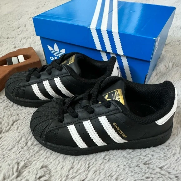 adidas Shoes Adidas Kids Original Superstar Black With White